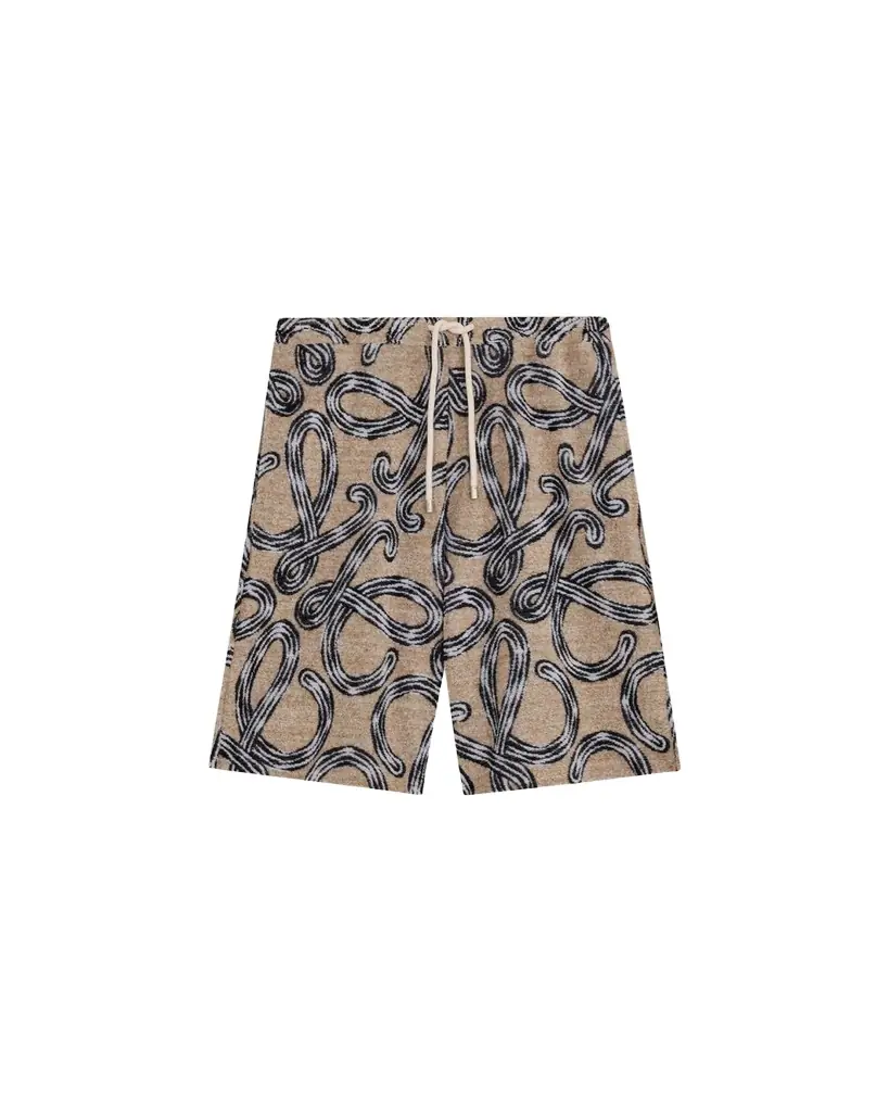 Loewe x Paula's Ibiza Men's Cotton-Terry Logo Script Shorts