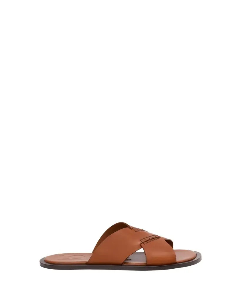 Loewe x Paula's Ibiza Men's Flex Crisscross Leather Slide Sandals - Women's Shoes