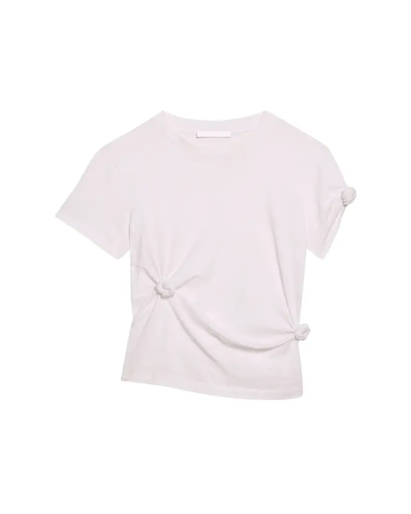 Helmut Lang Asymmetric Knotted Baby Tee