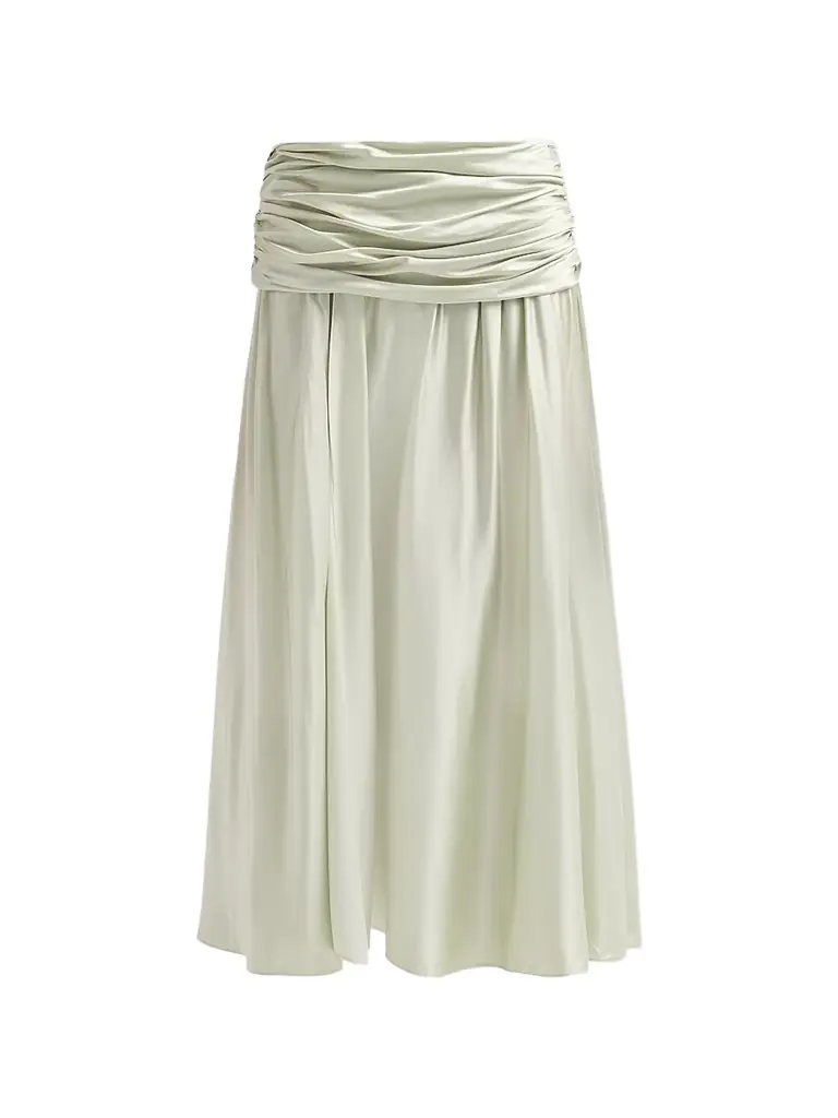 SIMKHAI Women's Gianna Draped Midi-Skirt - Mint
