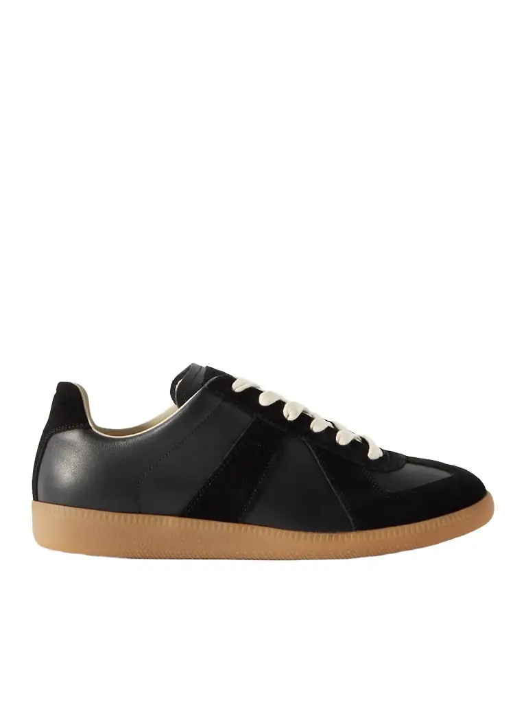 Maison Margiela Replica Leather and Suede Sneakers