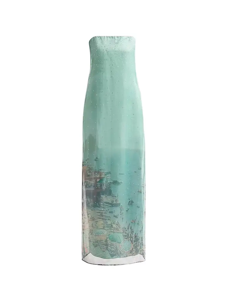 Staud Women's Amara Scenic Organza Dress - Endless Summer