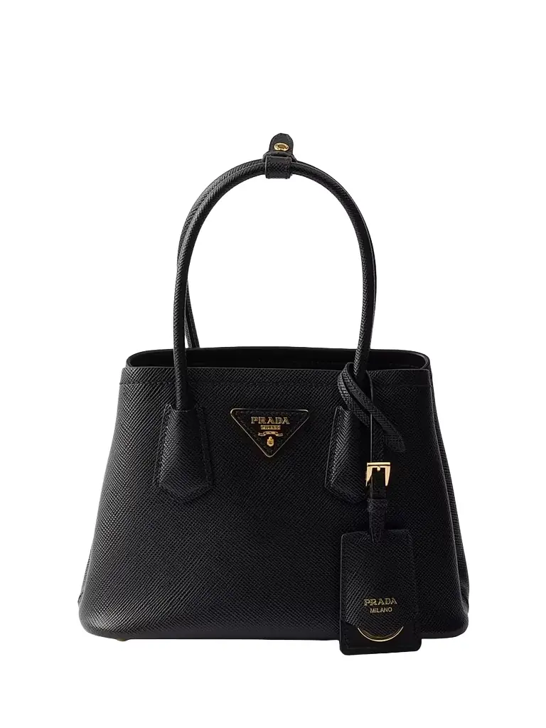 Prada Women's Double Saffiano Leather Top Handle Bag - Black