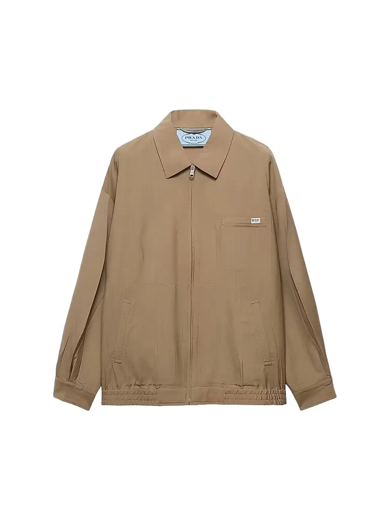 Prada Women's Mohair Wool Blouson Jacket - Brown