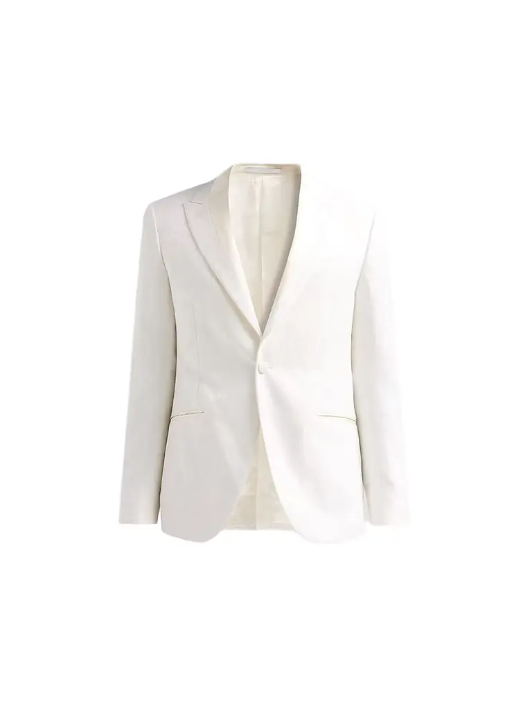 Pal Zileri Men's Tonal Paisley Wool-Blend Dinner Jacket - Bianco