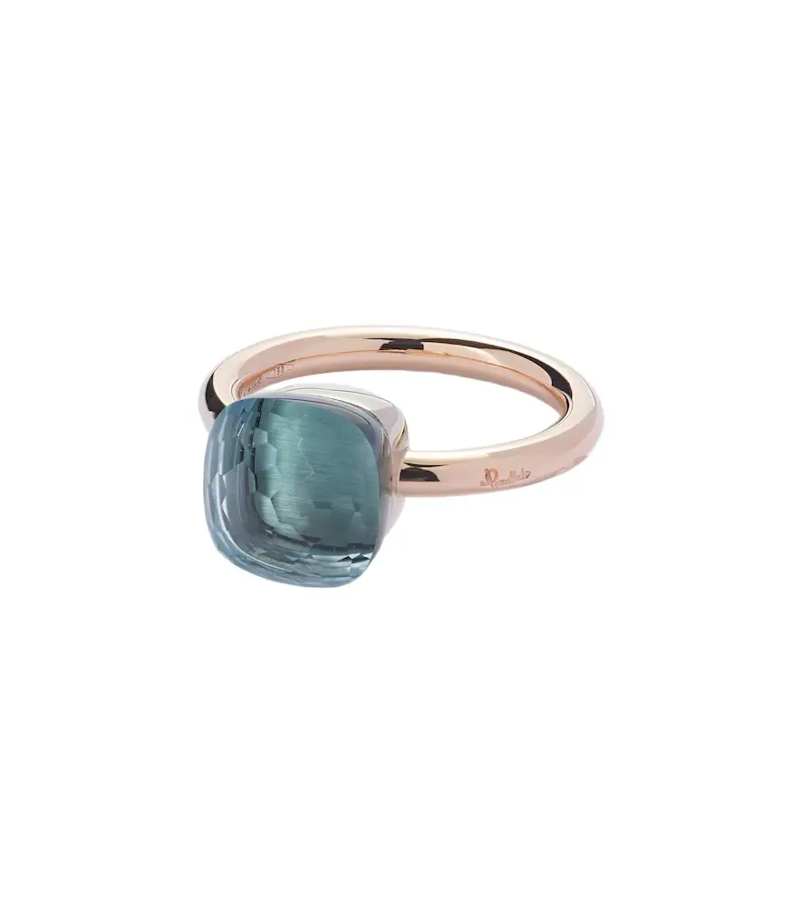Pomellato Nudo 18kt gold ring with topaz
