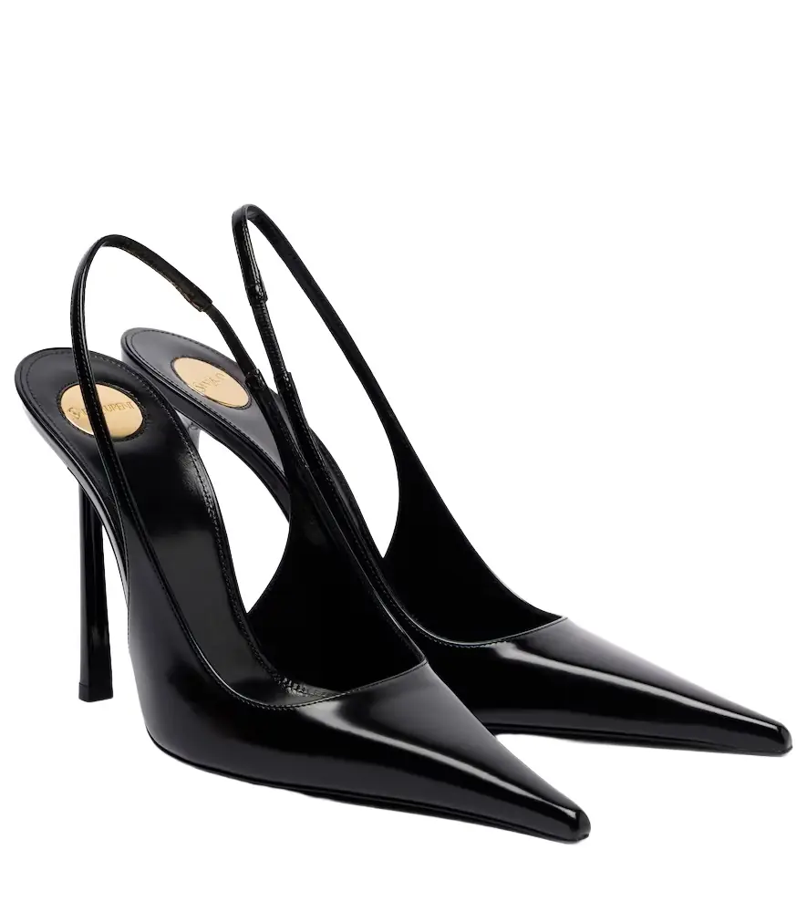 Saint Laurent Vendome 110 leather slingback pumps