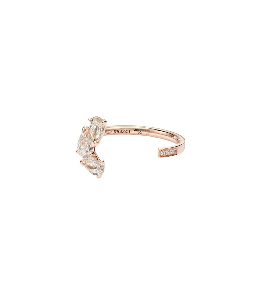 Repossi Serti Sur Vide 18kt rose gold ring with diamonds