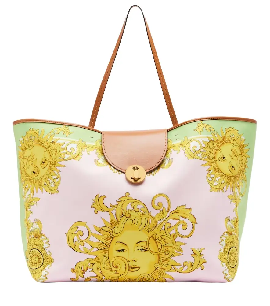Versace Large printed canvas tote bag