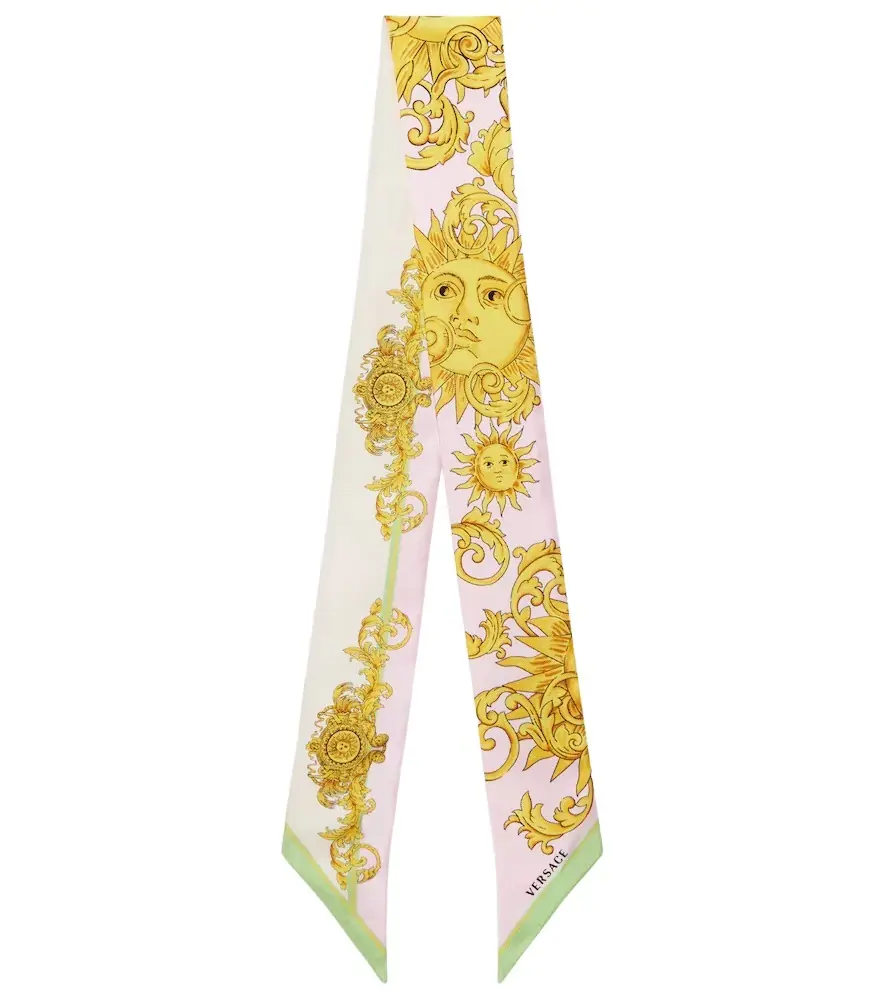 Versace Printed silk twill scarf