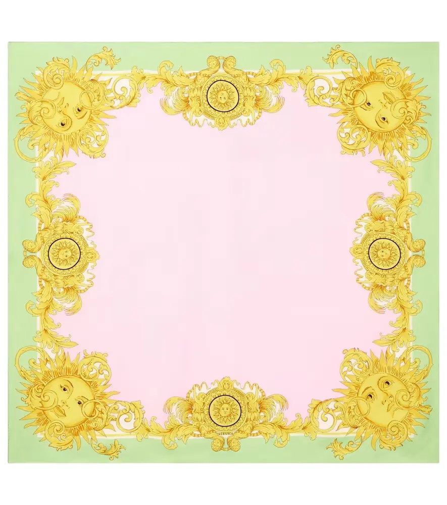 Versace Printed silk twill scarf