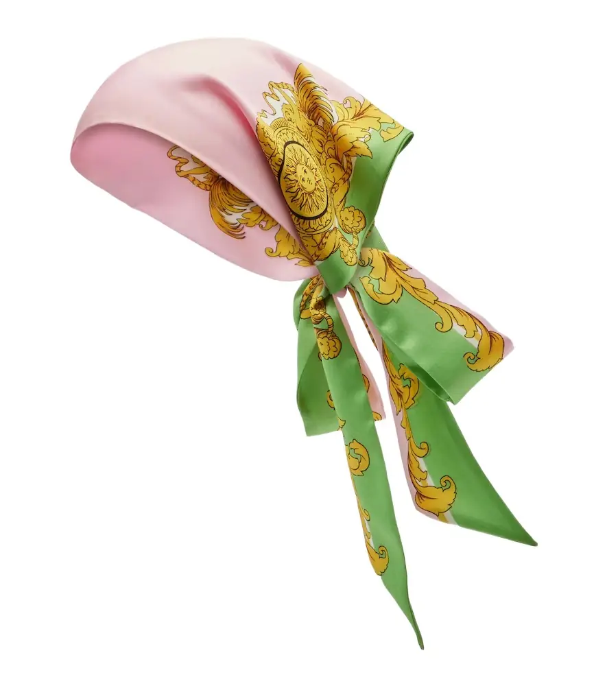 Versace Printed silk twill scarf