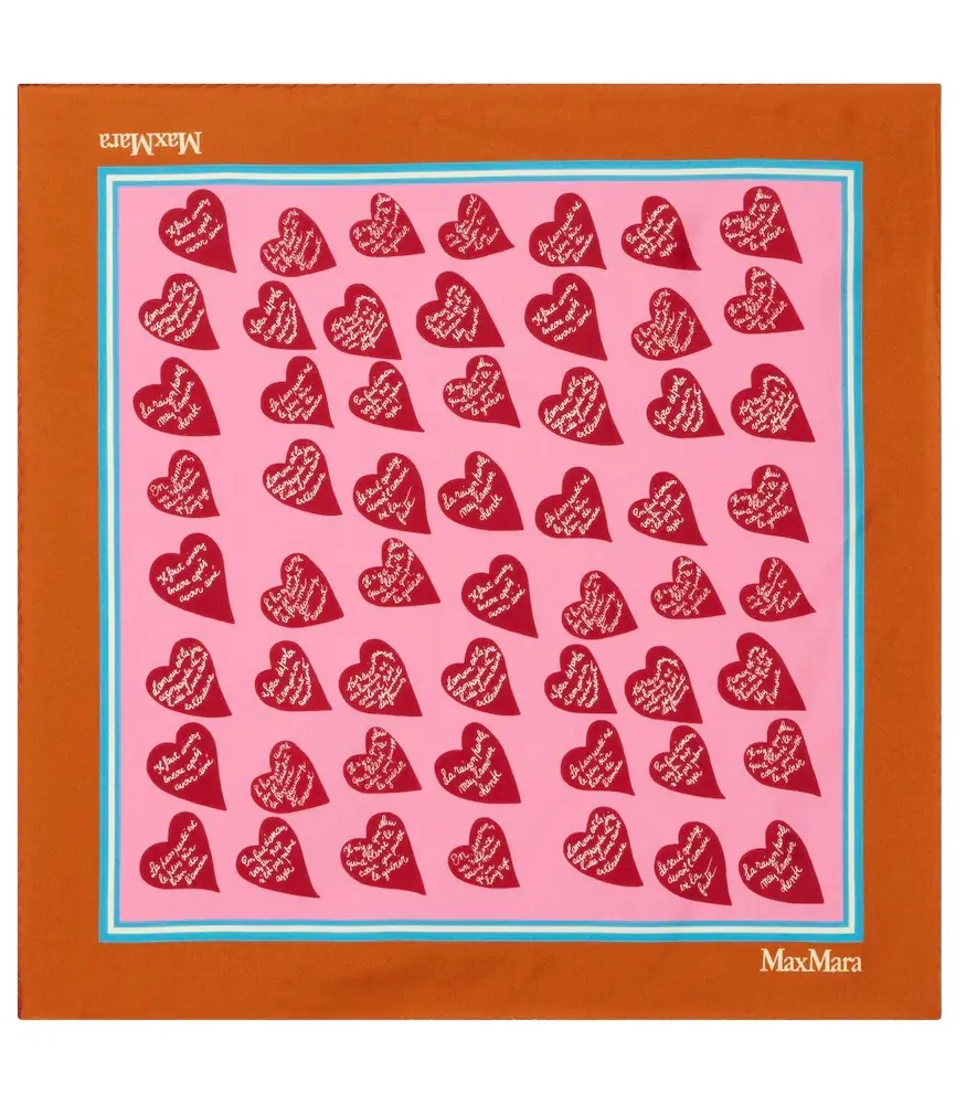 Max Mara Printed silk twill scarf