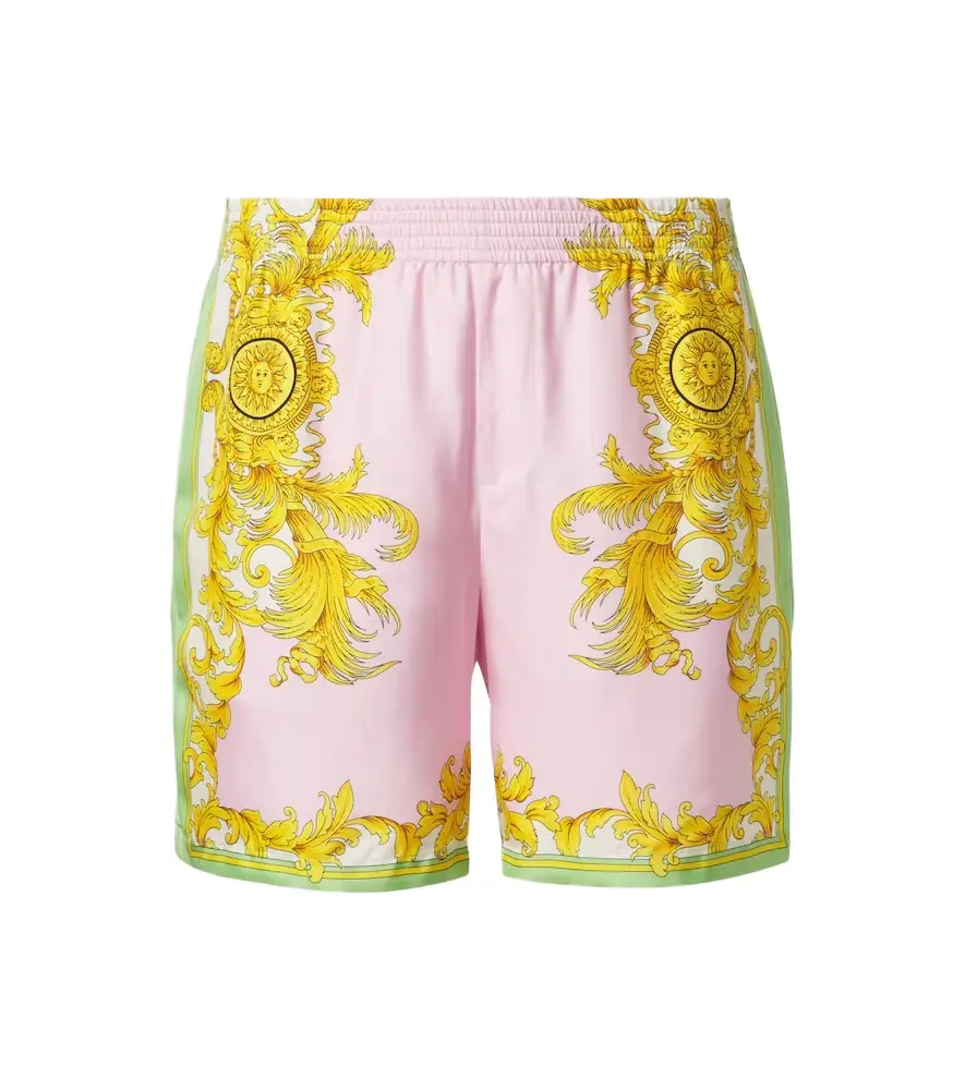 Versace Printed silk shorts