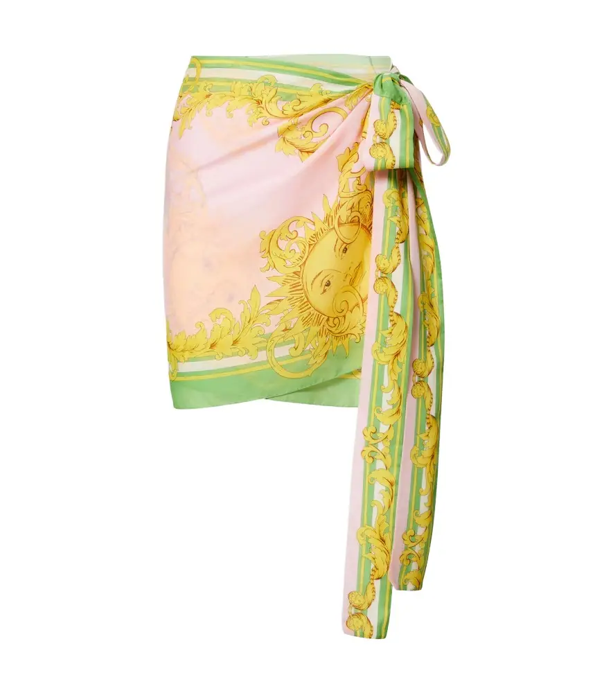 Versace Cotton and silk voile beach cover-up