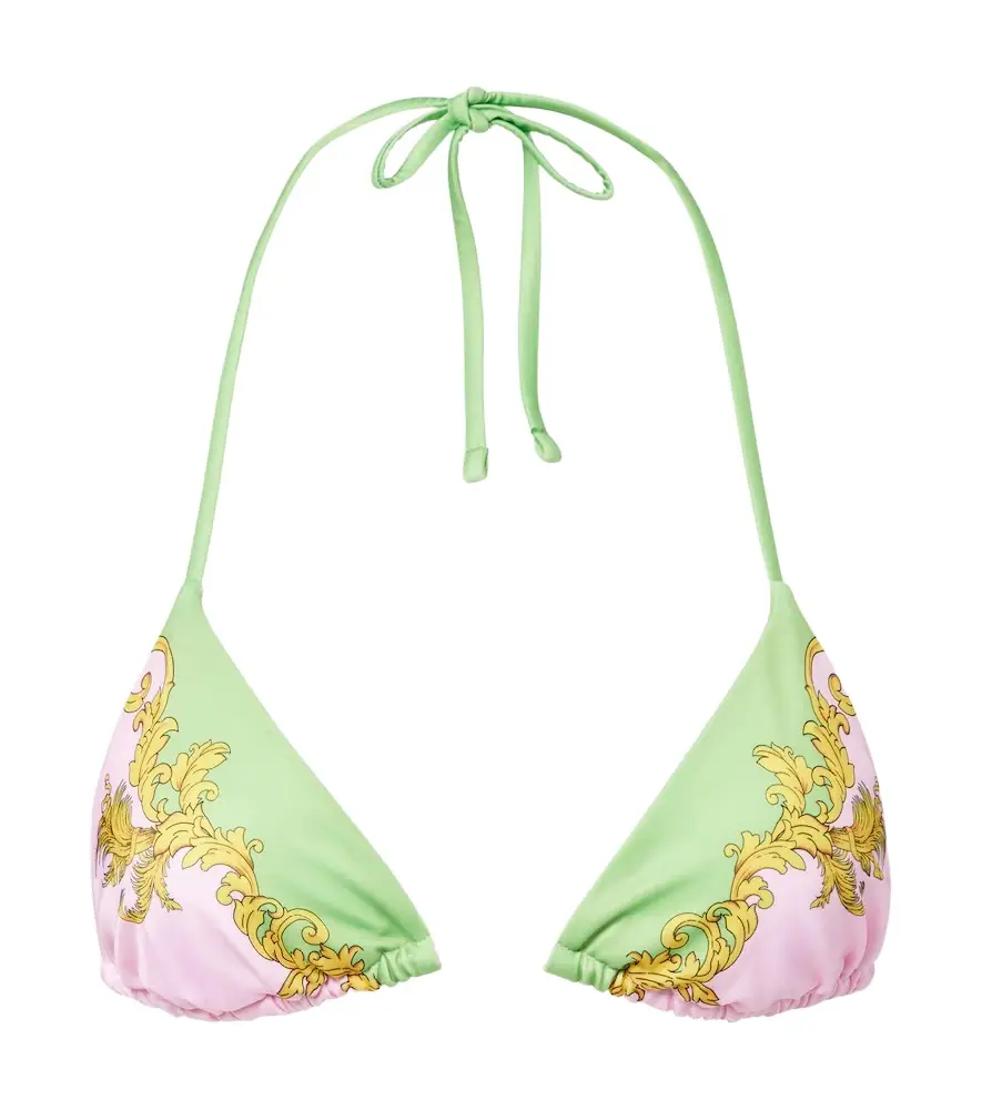 Versace Printed bikini top
