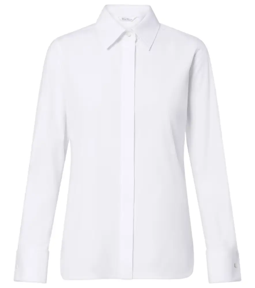 Max Mara Cotton-blend poplin shirt
