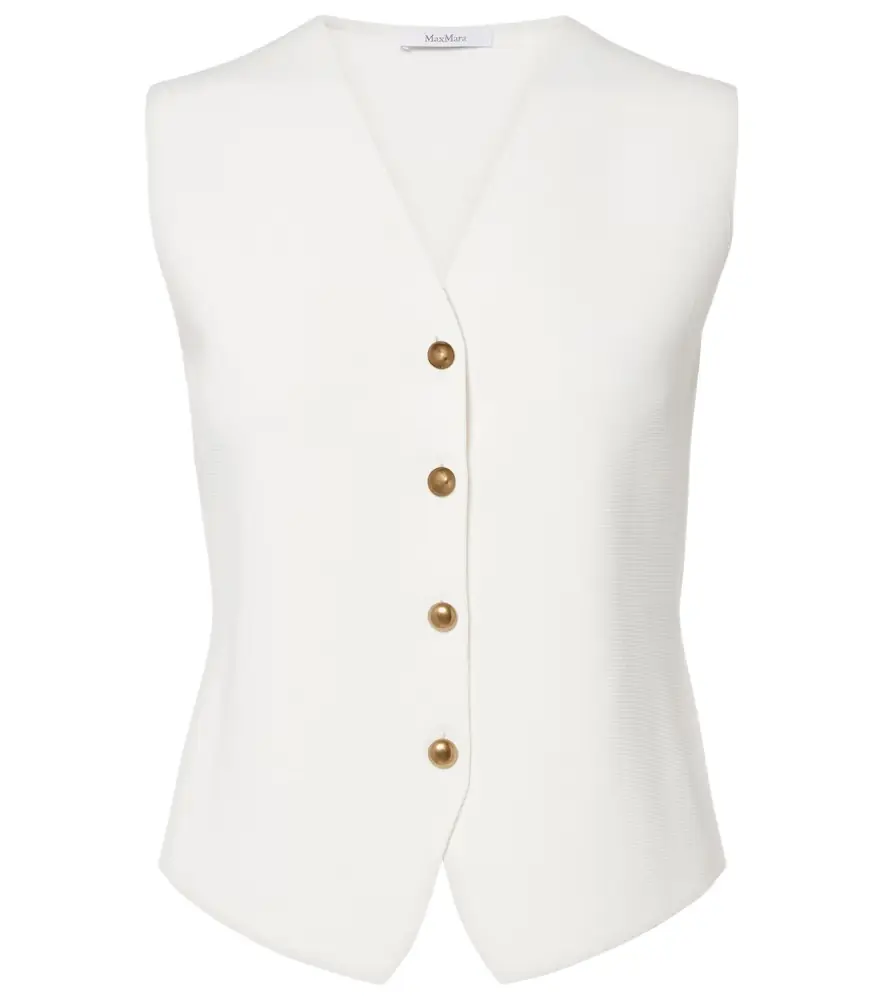 Max Mara Knitted crêpe vest
