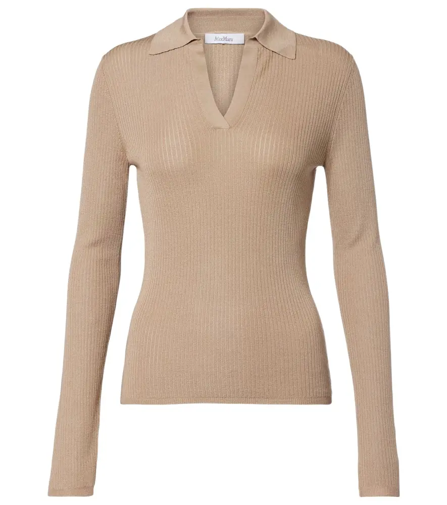 Max Mara Knitted silk and cashmere top