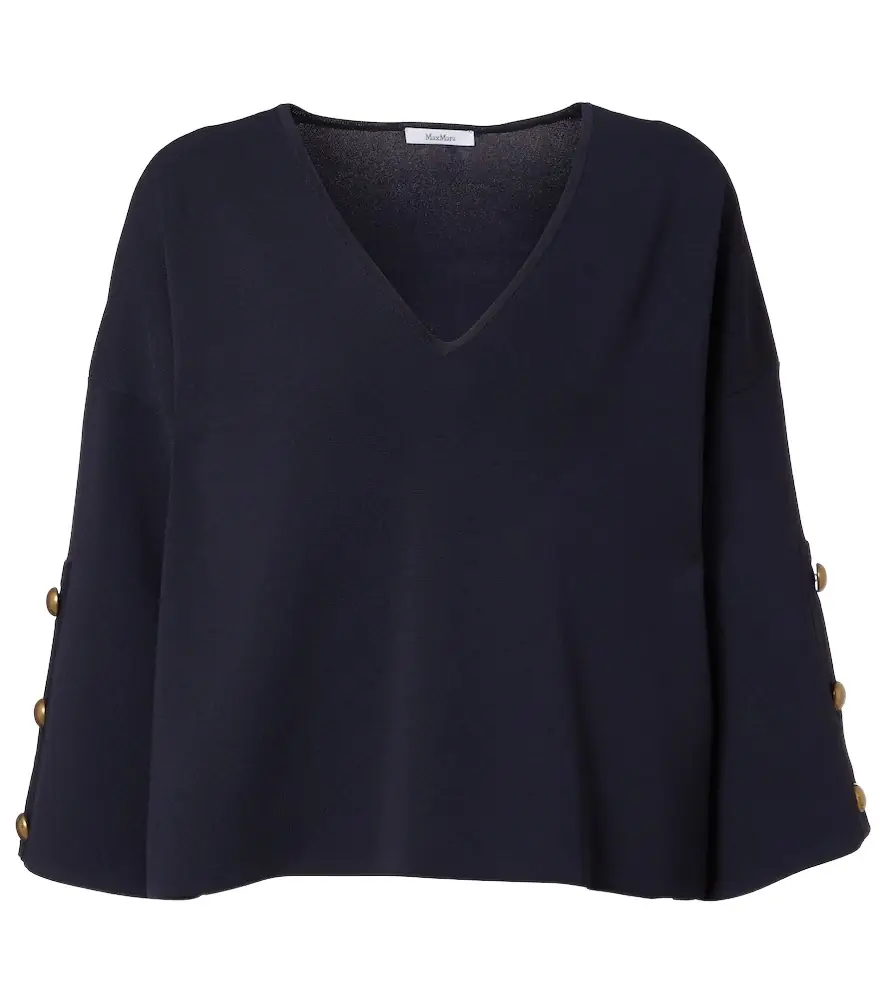 Max Mara Embellished crêpe top