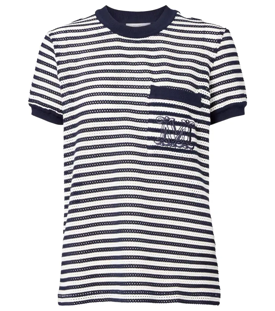 Max Mara Striped cotton-blend jersey T-shirt