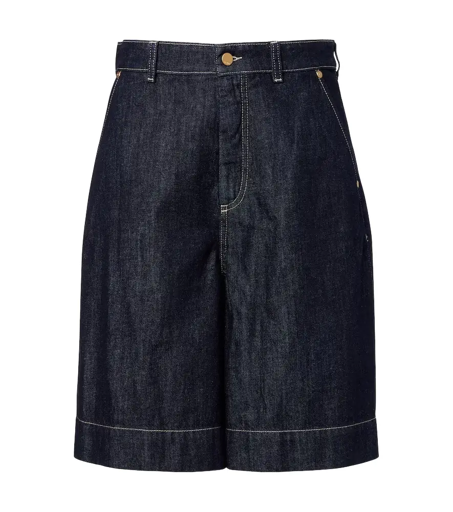 'S Max Mara Quadro denim Bermuda shorts