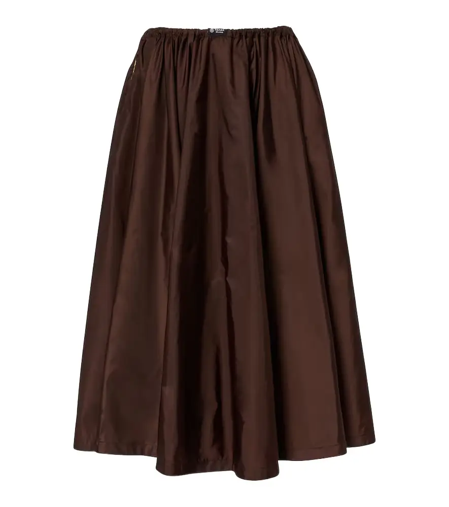 Prada Re-Nylon pleated midi skirt