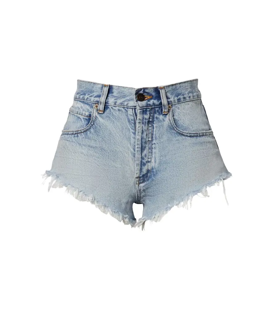 Balenciaga Frayed denim shorts
