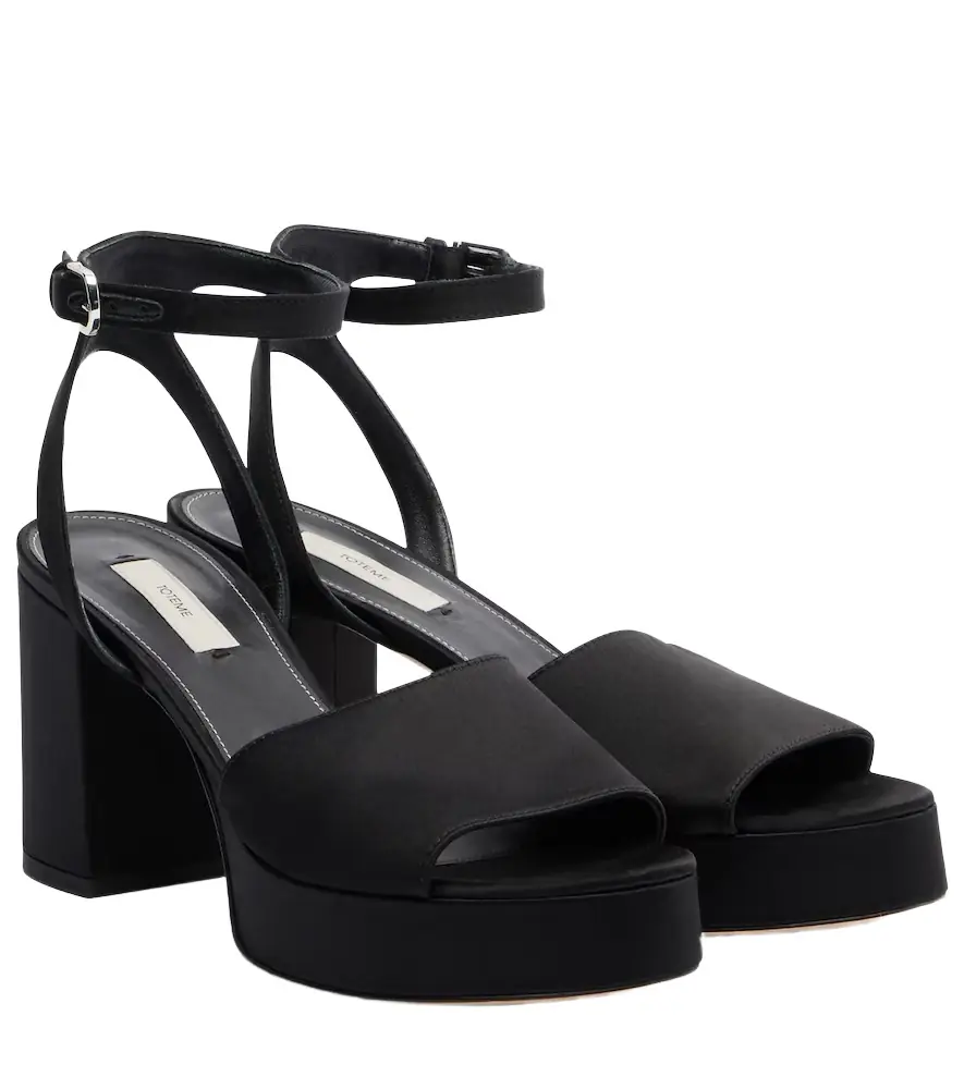 Toteme Satin platform sandals