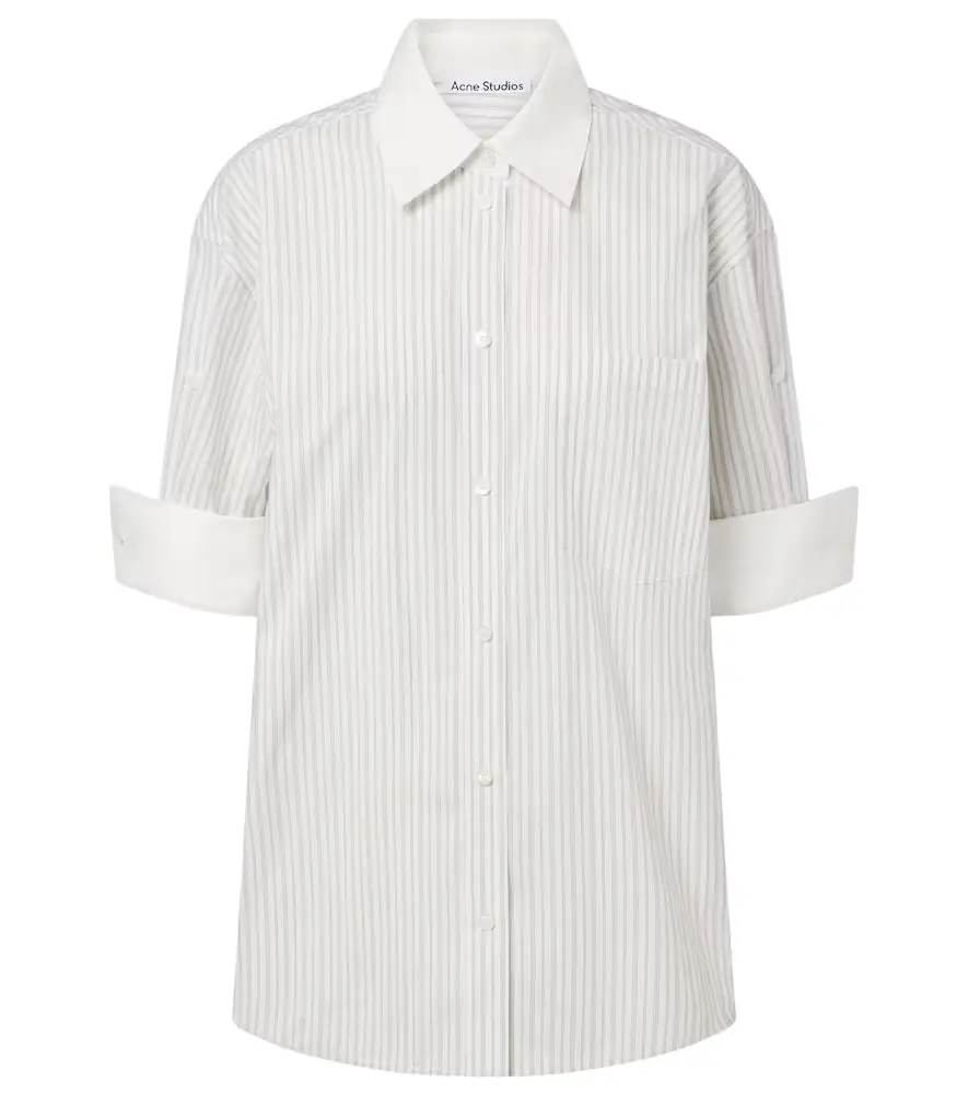 Acne Studios Striped cotton poplin shirt