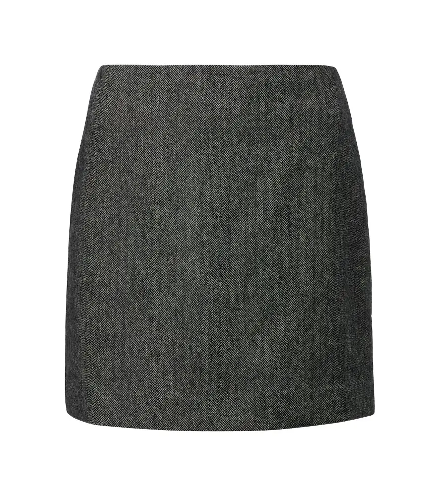 Blaze Milano Blazé Milano Coci herringbone wool-blend miniskirt