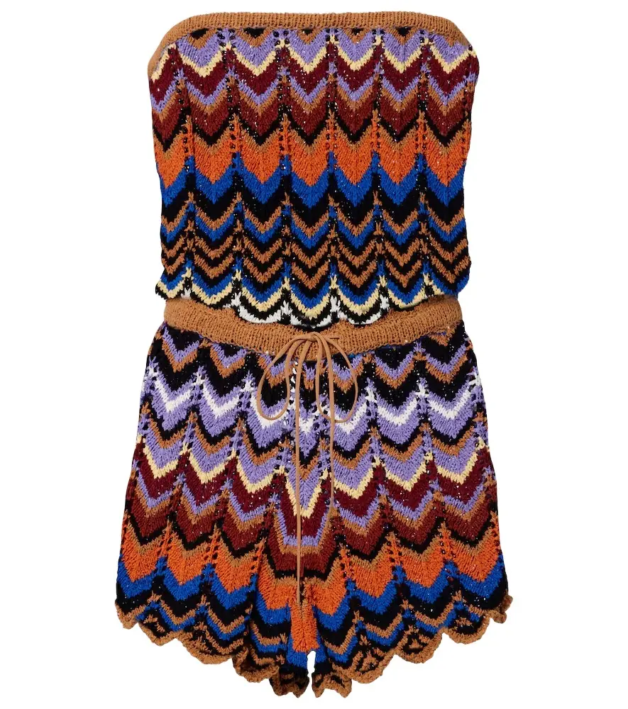 Faithfull Azul crochet cotton-blend romper