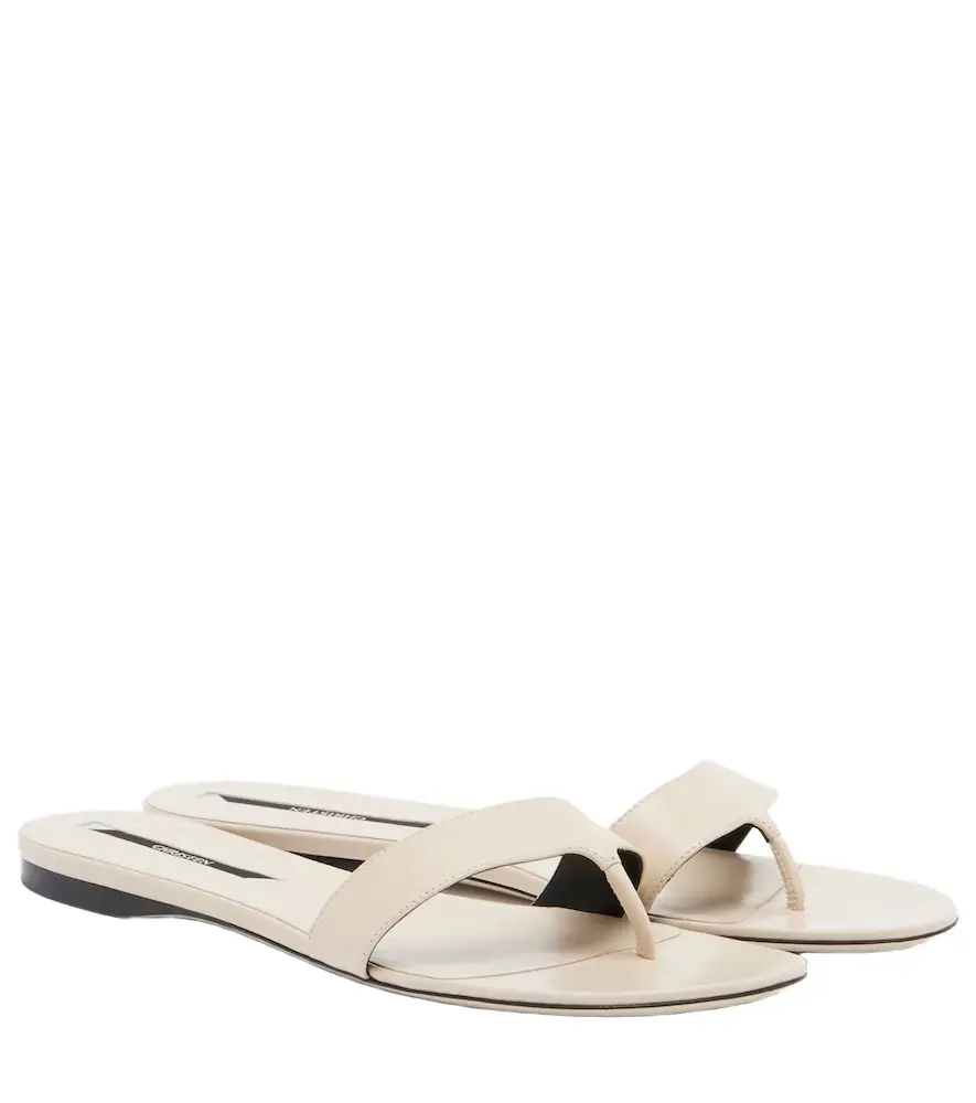 Christen Helix leather thong sandals