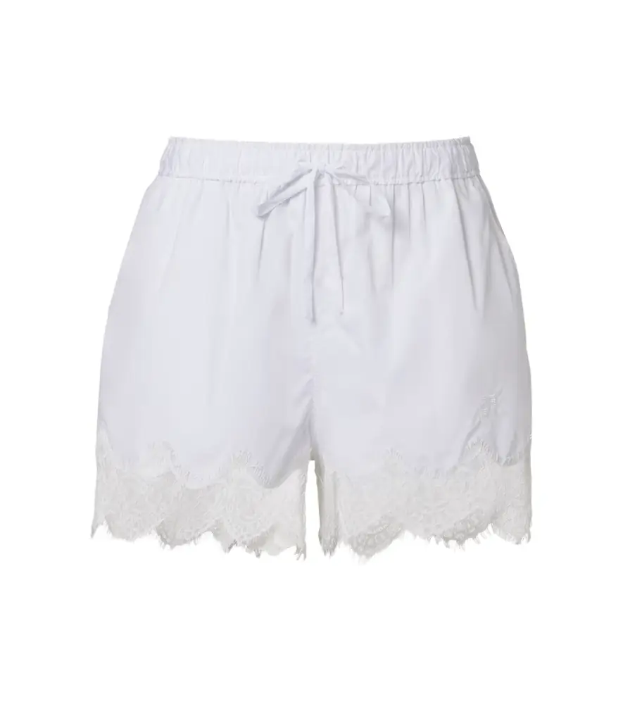 Simkhai Lace-trimmed cotton shorts