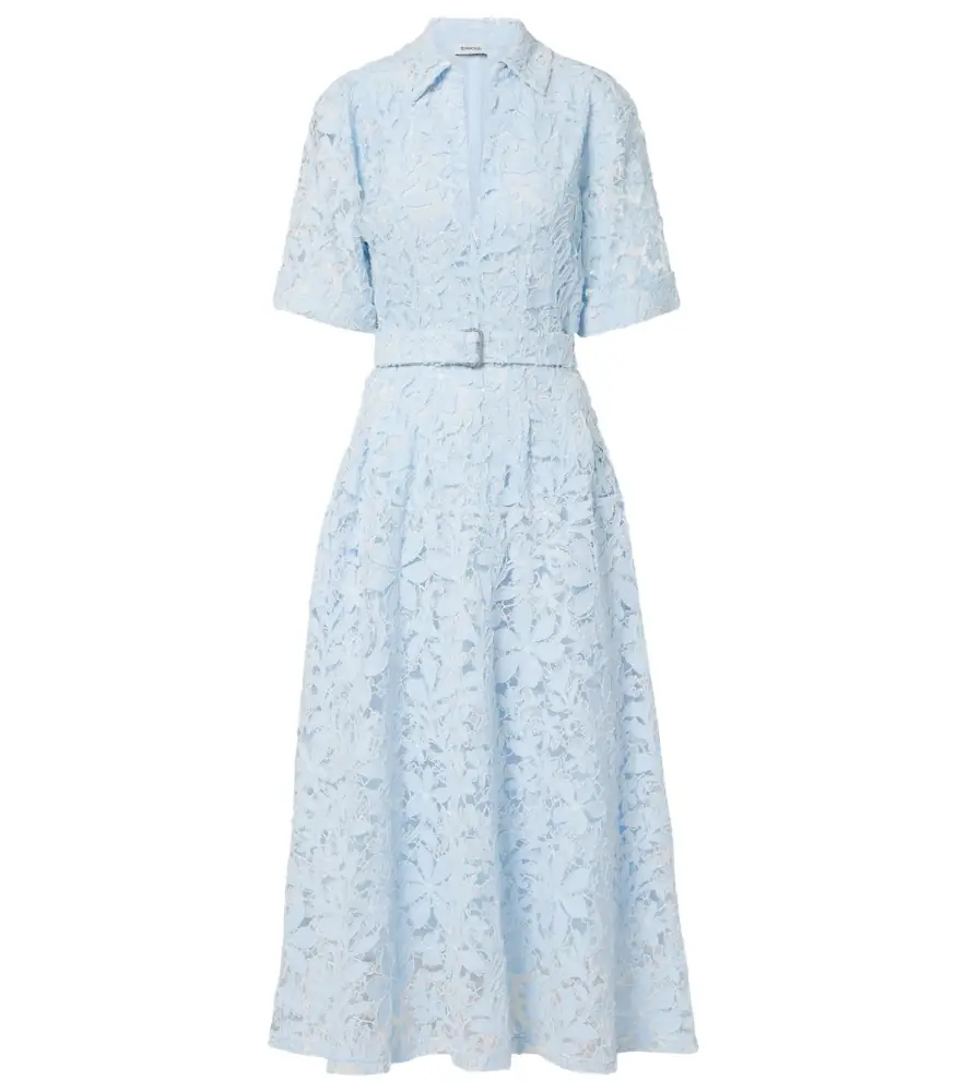 Simkhai Deanna lace guipure cotton midi dress