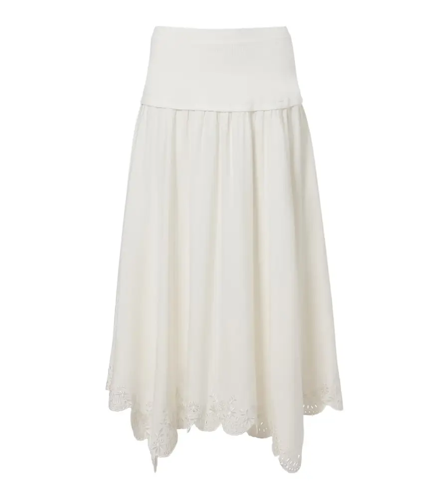 Simkhai Haven linen-blend midi skirt