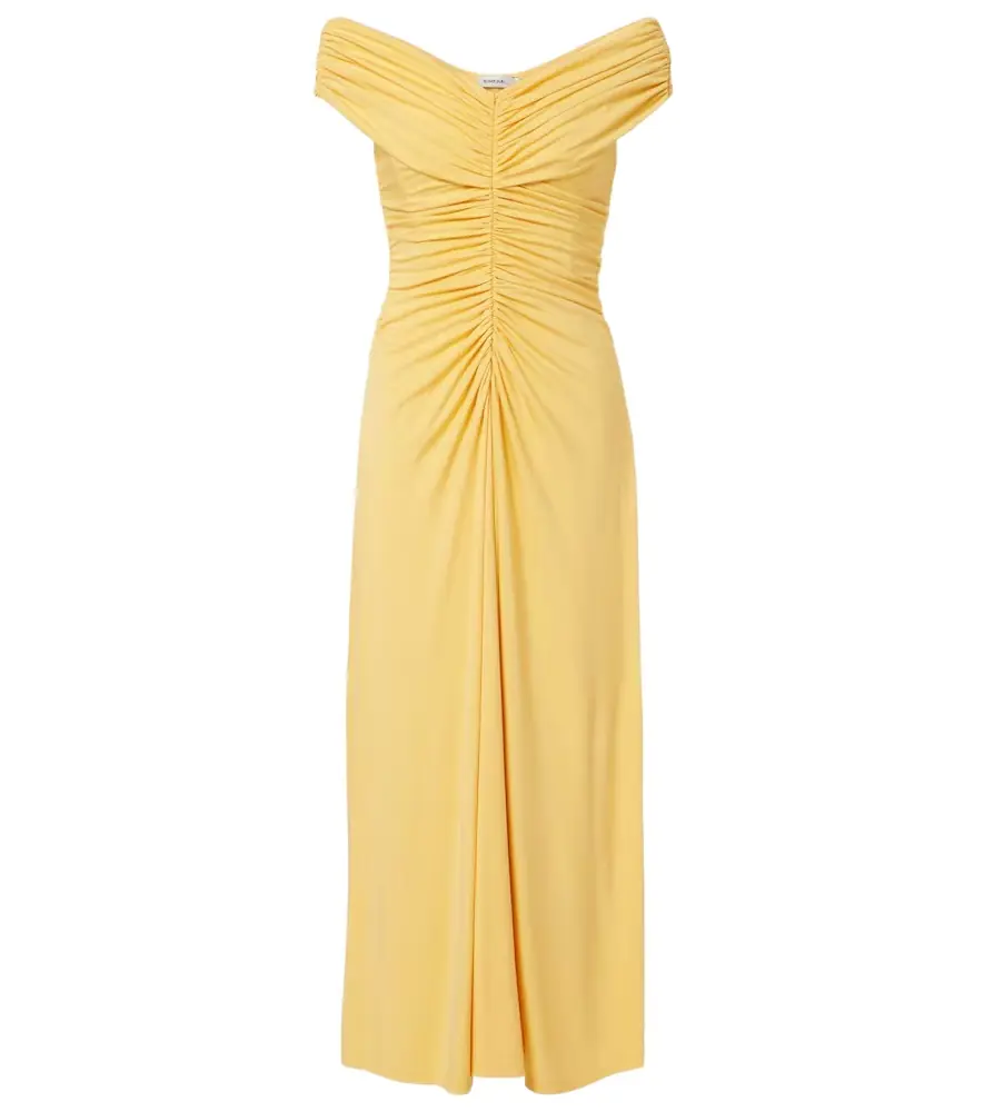 Simkhai Sheyda ruched jersey midi dress