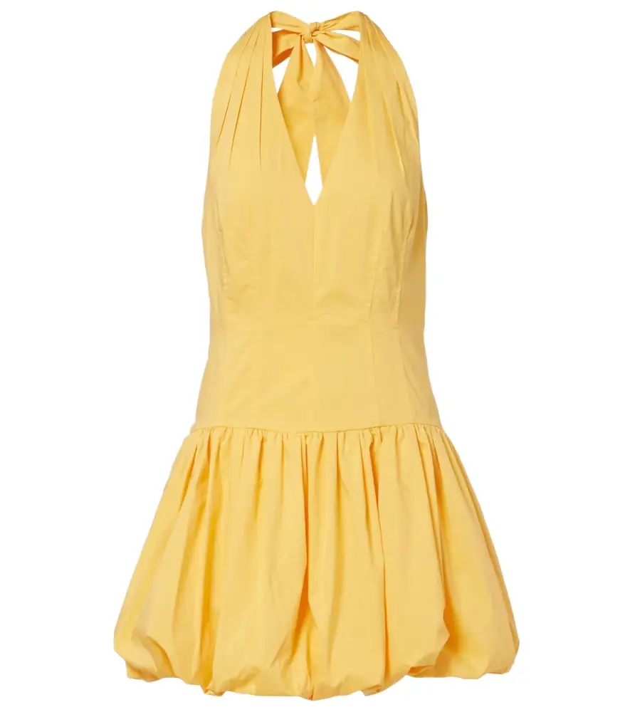 Simkhai Brooke gathered cotton-blend minidress