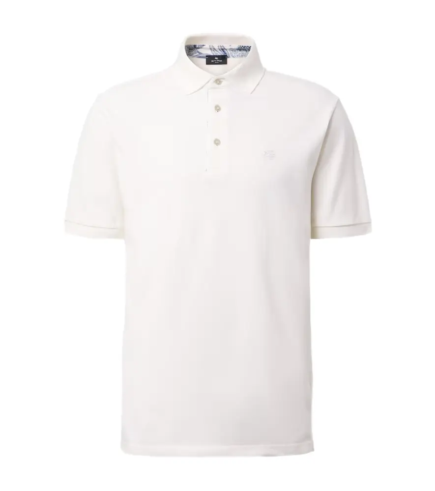 Etro Pegaso cotton piqué polo shirt