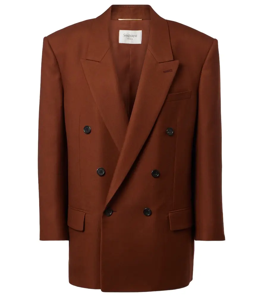 Saint Laurent Double-breasted cashmere blazer