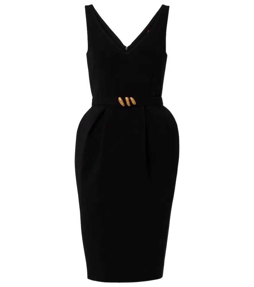 Max Mara Belted cady midi dress