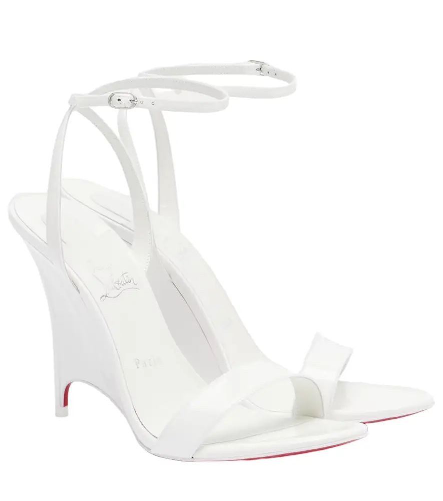 Christian Louboutin Miss Z patent leather wedge sandals