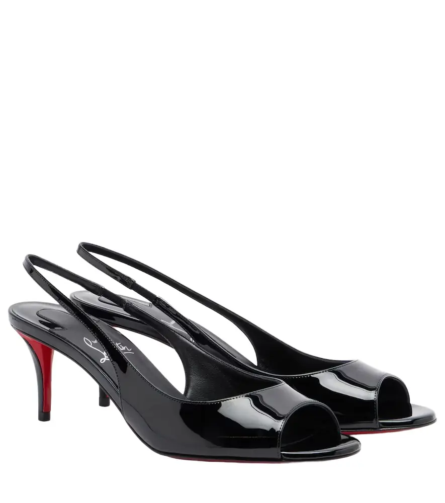 Christian Louboutin Miss Z patent leather slingback sandals