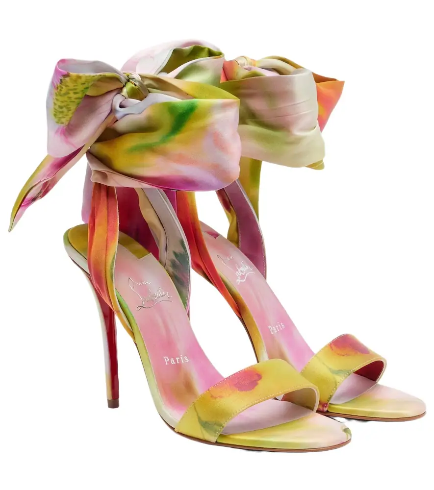 Christian Louboutin Miss Z Sandal Du Désert crêpe satin sandals