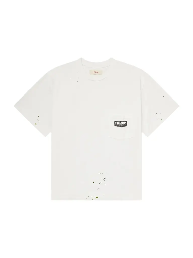 Cherry Los Angeles Logo-Print Paint-Splattered Cotton-Jersey T-Shirt - Men