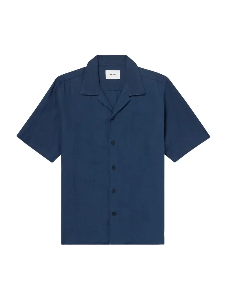NN07 Julio 5708 Camp-Collar Linen Shirt - Men