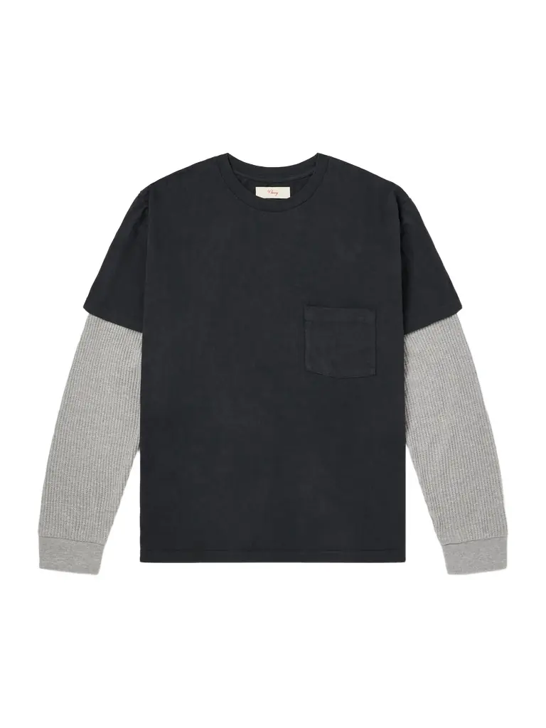 Cherry Los Angeles Waffle-Trim Cotton-Jersey T-Shirt - Men