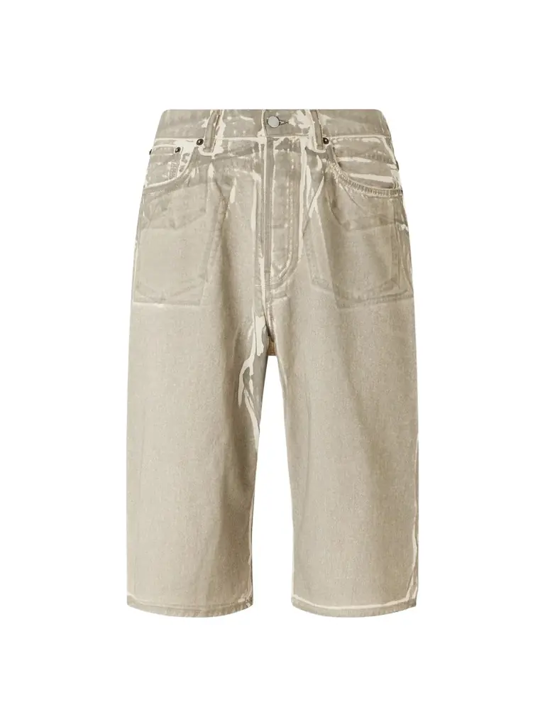 Acne Studios Judda U Lux Straight-Leg Printed Denim Shorts - Men
