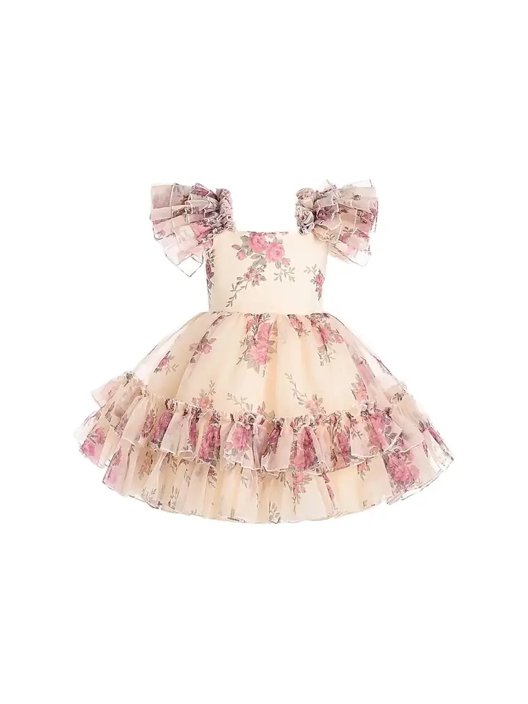 Tulleen Little Girl's & Girl's Rosavine Dress - Cream