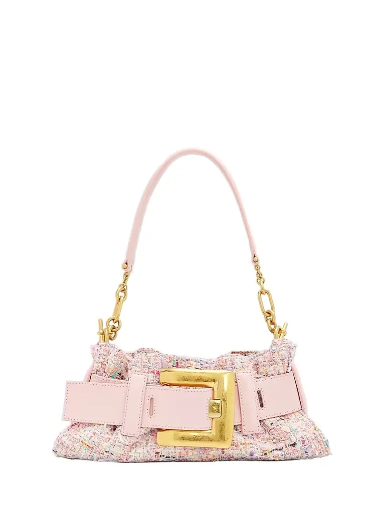 Balmain Women's Anthem Mini Tweed Shoulder Bag - Multicolored
